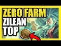 NOT EVEN PROS CAN BEAT THIS ZILEAN TOP STRAT!  ZERO FARM ZILEAN w/ KLEPTO! | (As seen in LCS)