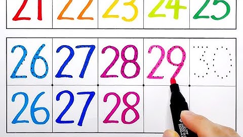 숫자공부 21에서 30까지 따라 쓰기 | 유아 영어 숫자 세기 | 읽는법 배우기 | Writing and counting Numbers