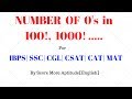 Finding Number of Zeros in 100 / 1000 / 10000 Factorial