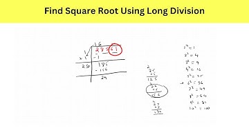 Find Square Root Using Long Division Method Step-by-Step.