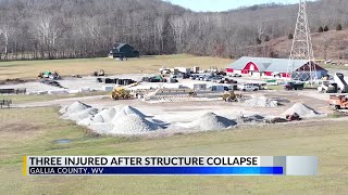 Three workers injured in structure collapse in Gallia County