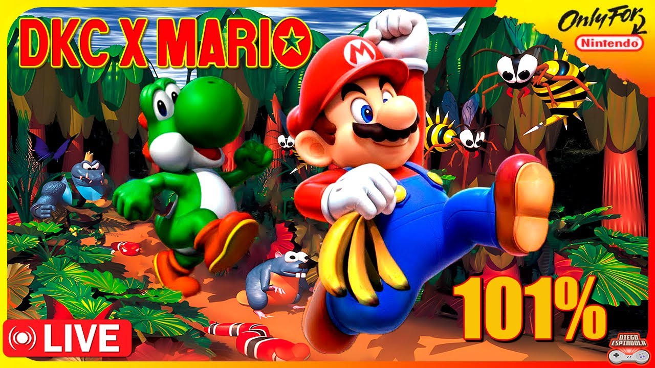 DKC X Mario - Hack de Donkey Kong Country [SNES] 101% - Gameplay AO ...