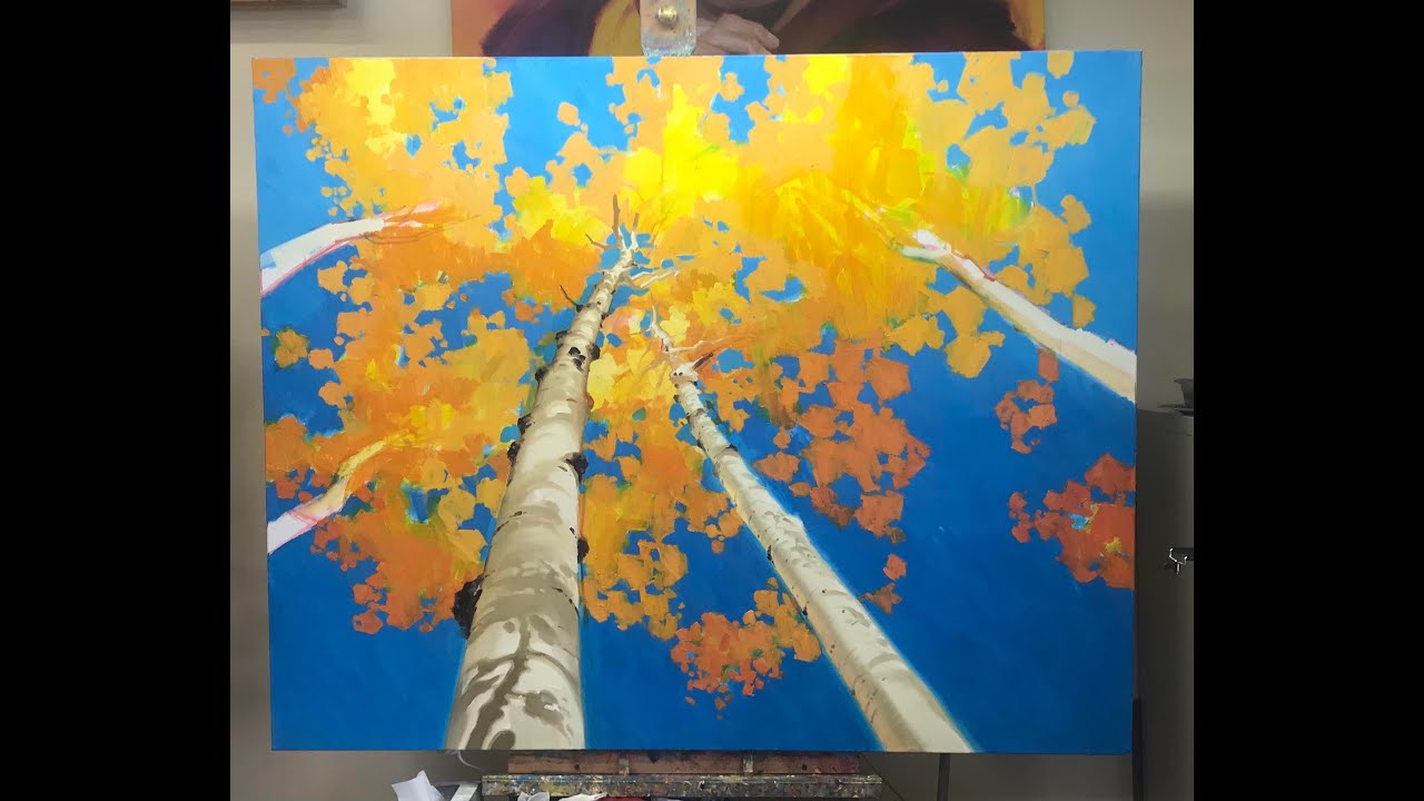 How to finalize a large size of Aspen Trees painting