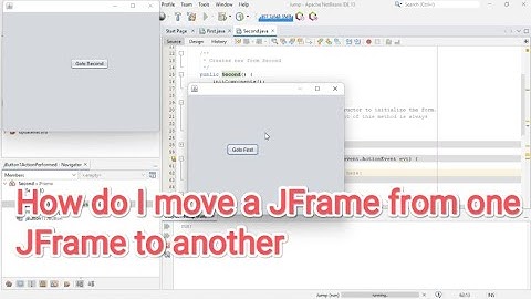 How do  I move a JFrame from one JFrame to another in NetBeans