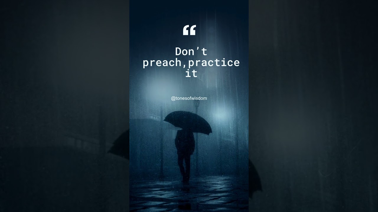 在 YouTube 上觀看「Don’t Preach. Practice It – Actions Speak Louder Than Words! #DontPreachPracticeIt #Mind #Leadership」 在 YouTube 上觀看「Don’t Preach. Practice It – Actions Speak Louder Than Words! #DontPreachPracticeIt #Mind #Leadership」