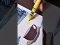 Draw "Tea Aroma at Snowy Dusk" with acrylic markers. #art #relaxing #painting