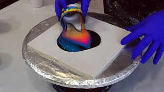 Titanium White vs Pearl White in a Flip Cup Acrylic Pour