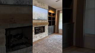 Potential to finished project #beforeandafter #fireplacebuiltins #stonefireplace