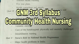 GNM 3rd year syllabus