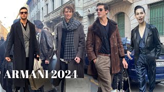 GIORGIO ARMANI MENSWEAR FALL-WINTER 2024 | ITALIAN STYLE AT MILAN FASHION WEEK