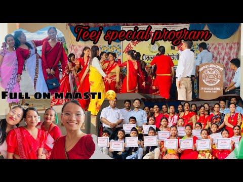 Teej special ️ Day 1 #vlog11 | School program #butwal