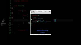 C++ Multiplication table