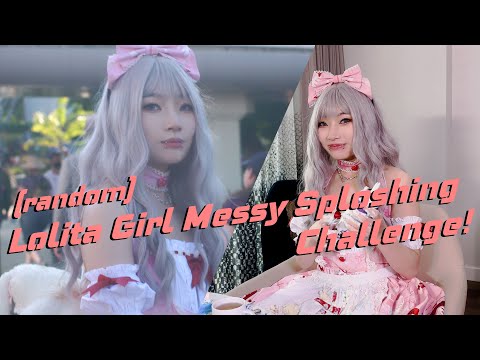 Sweet Asian Lolita Girl Messy Chocolate Sploshing Challenge - Before & After | Messy Girl | Wetlook