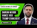 J.D. Vance: Schüsse beim Elite-Dinner - darum wurde Vance vor Trump evakuiert