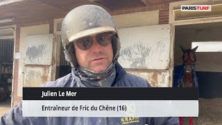 Julien Le Mer, entraîneur de Fric du Chêne (24/05 au Croisé-Laroche)