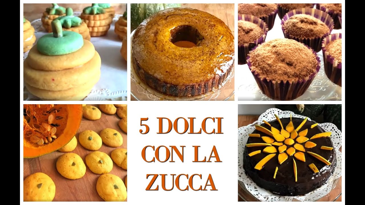 🎃 5 IDEE DOLCI CON LA ZUCCA!🎃Compilation di ricette dolci e facili con la zucca - 2C+K