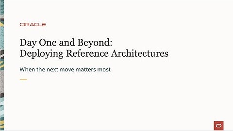 Day One and Beyond - Season 4 - Deploying Reference Architectures