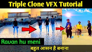 Tik Tok new trend Ravan hu mein triple clone VFX Tutorial | Tik Tok viral video editing Tutorial
