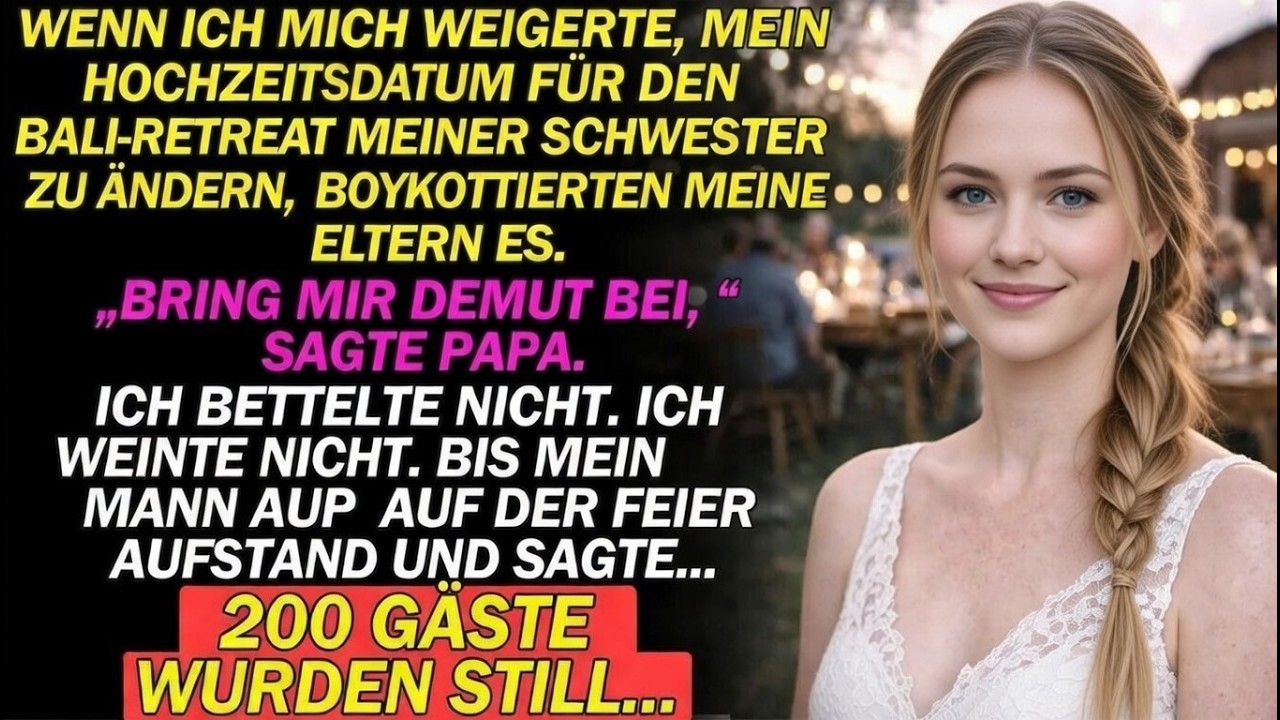 Meine Eltern boykottierten meine Hochzeit, um mir 'Demut' beizubringen – Mein Mann enthüllte ihr...