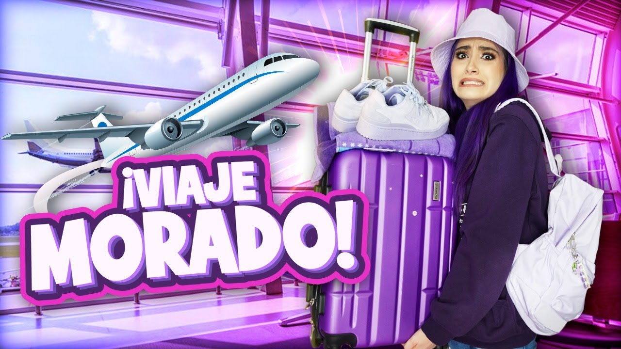 VIAJANDO CON PURAS COSAS MORADAS 💜100% REAL *Que vergüenza*