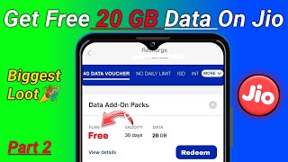 Get Daily Free 20 GB Data || Redeem Now || Mobile Special New Jio Offer Tip 2022 || jio offer today screenshot 1