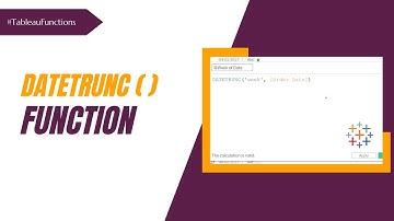 DATETRUNC( ) Function || #Tableau Functions