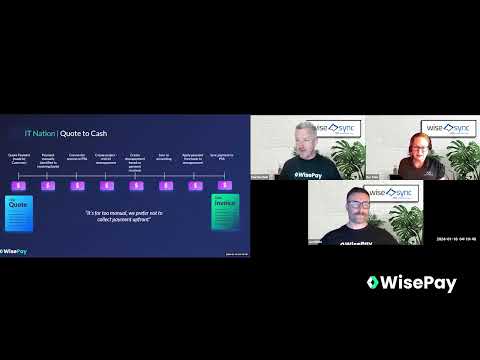 ConnectWise CPQ and PSA: Quote to Cash Downpayment Automation with WisePay - video from Wise-Sync