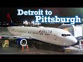 Full Flight: Delta Air Lines B737-800 Detroit to Pittsburgh (DTW-PIT)