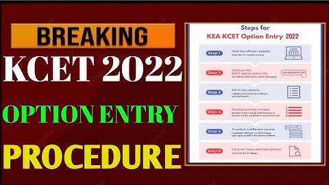kcet big update | karnataka cet news 2022 | option entry procedure 2022 | success talk jeevan