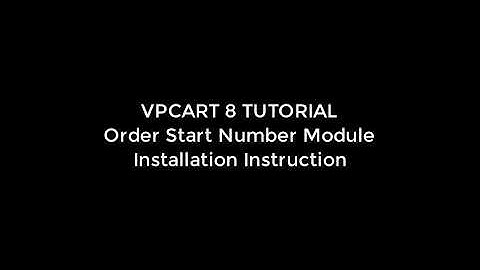 VPCart 8 Tutorial: Resetting order number