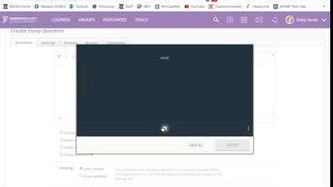 Schoology: Teacher Creating Test/Quiz with Audio File Requiring Students to Respond with Audio File