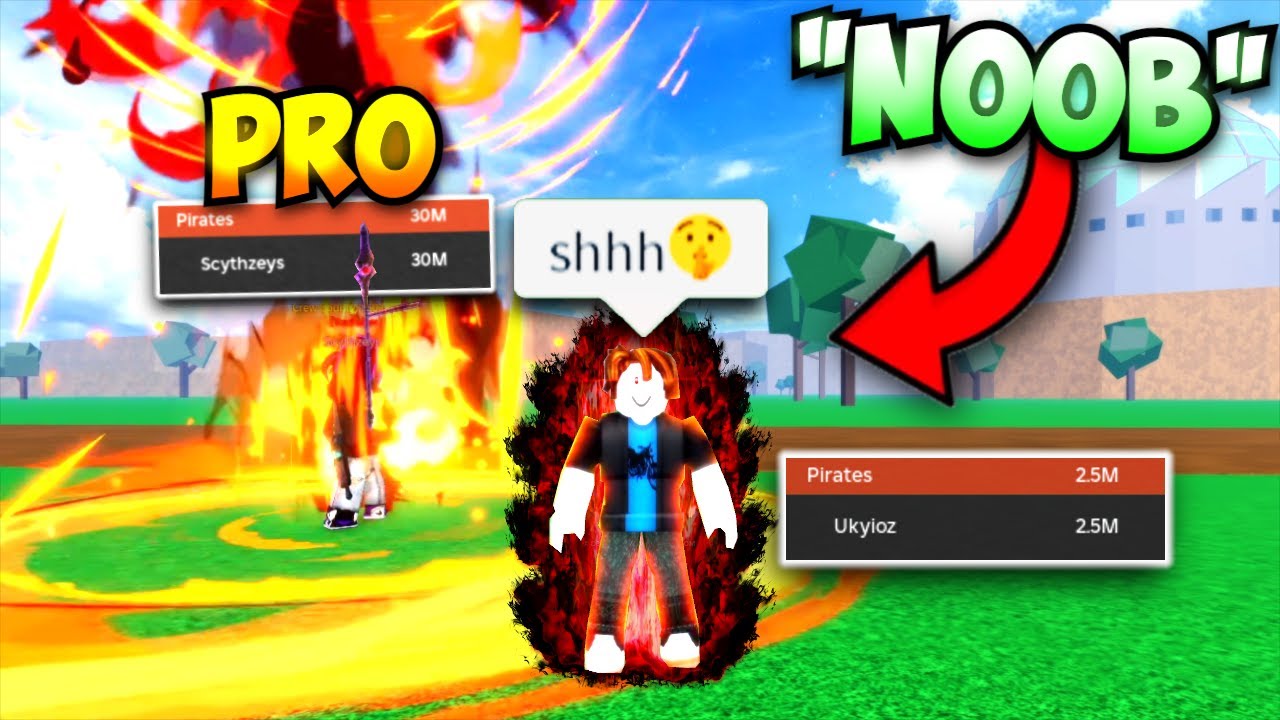 Я притворился фальшивым нубом, а потом уничтожил профессионалов в Blox Fruits