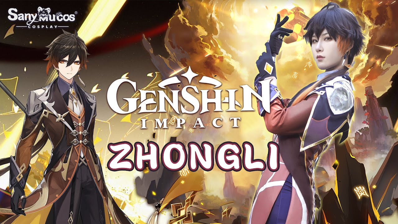 【SanyMuCos】Genshin Impact Zhongli Cosplay Costume Premium Edition Detail Show