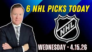 Wednesday 6 NHL Betting Picks l 4/15/26 l Vernon’s Best NHL Bets, Expert Picks and Predictions