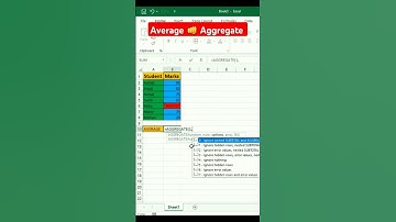 Aggregate 🔥 | #excel  | #excelshortcuts | #exceltips | #exceltricks
