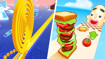 Sandwich Runner | Spiral Roll  - All Level SpeedRun Gameplay Android,iOS   Best Games