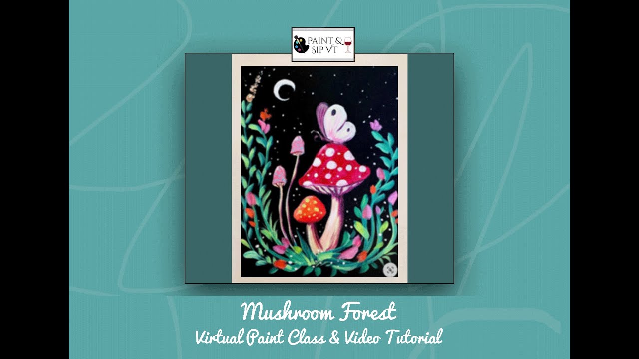 How to Paint a Mushroom Whimsical Forest - Easy Beginner Painting Tutorial