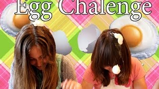 Бьем яйца об голову:D // Egg Chalenge