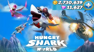Hungry Shark World - All 28 Sharks Unlocked ROBO Mr.Snappy Zombie Robo Shark Gameplay 2018