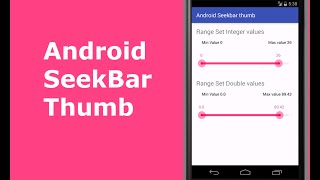 Android Seek Bar Thumb