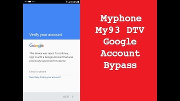 Myphone My93 DTV Google Account Bypass