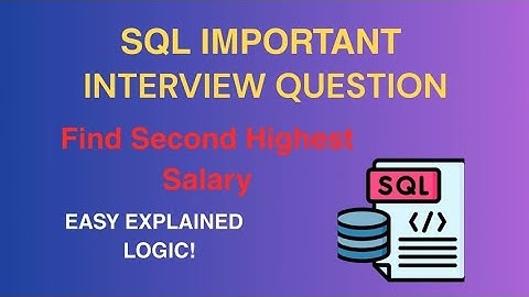 SQL Trick to Find 2nd Highest Salary in Tamil 🔥 | Must-Know Interview Question!"