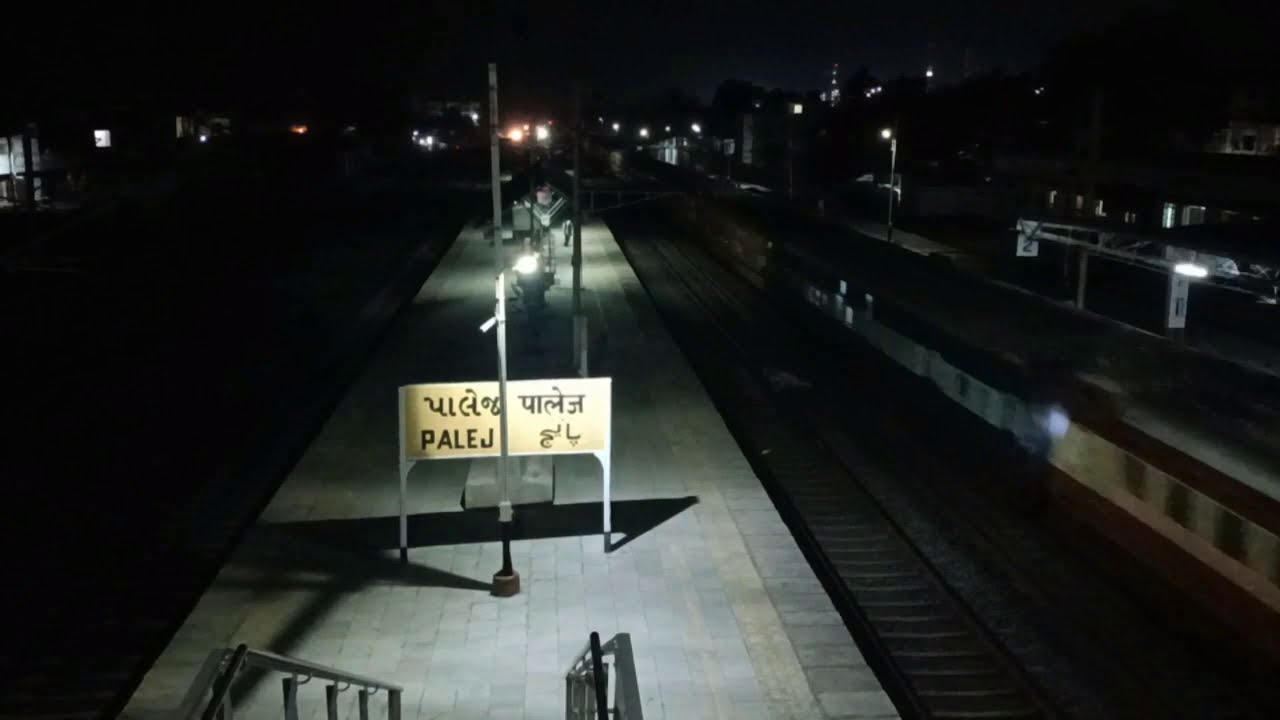 Some Special Trains Capture At Night. Location:- Palej Railway Station.
