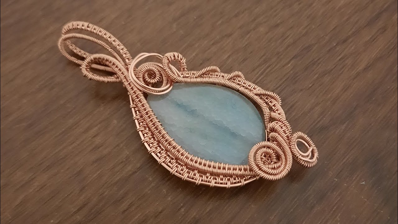 elegant copper wire wrapping of a stone step by step tutorial. YouTube
