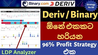 Binary Deriv trading Strategy | LDP Analyzer | EP 99