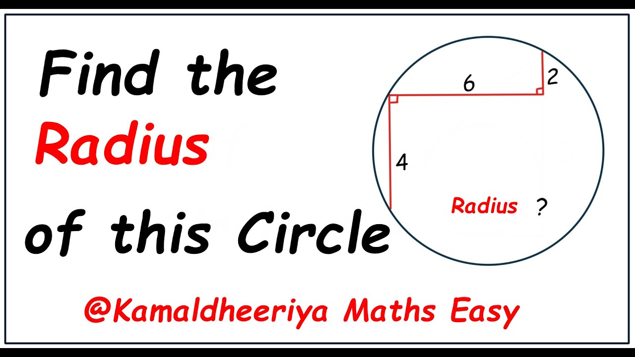 Can u find the radius of this circle | Circle and Chord Geometry ...