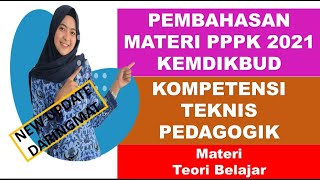 pembahasan soal PPPK pedagogik guru belajar  teori belajar