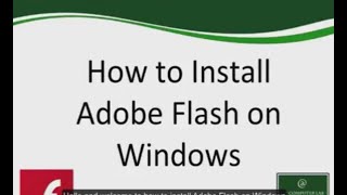 How to install Adobe Flash on Windows