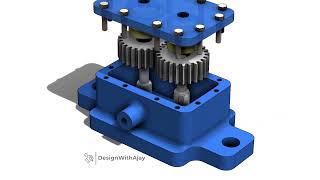 Mastering Pump Gear Box Design in SolidWorks!  #design #designwithajay #cad by DesignWithAjay 955 views 1 month ago 22 seconds