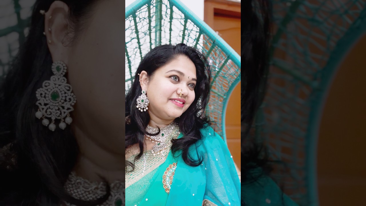 Day8 of Navaratri |Peacock Green|A unique blend representing compassion, freshness| Navratrilookbook